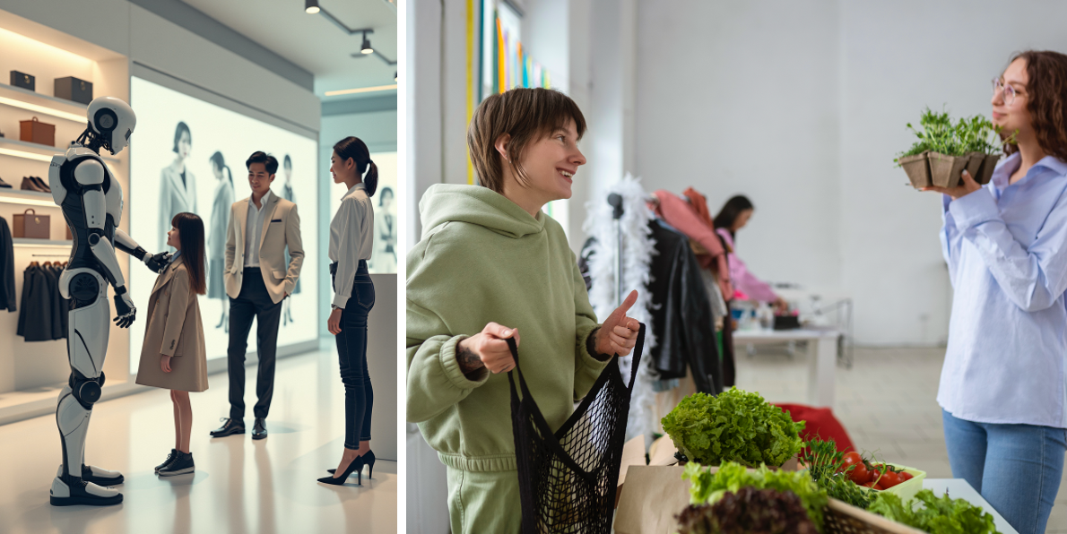 AI robots in retail vs. sustainable consumption